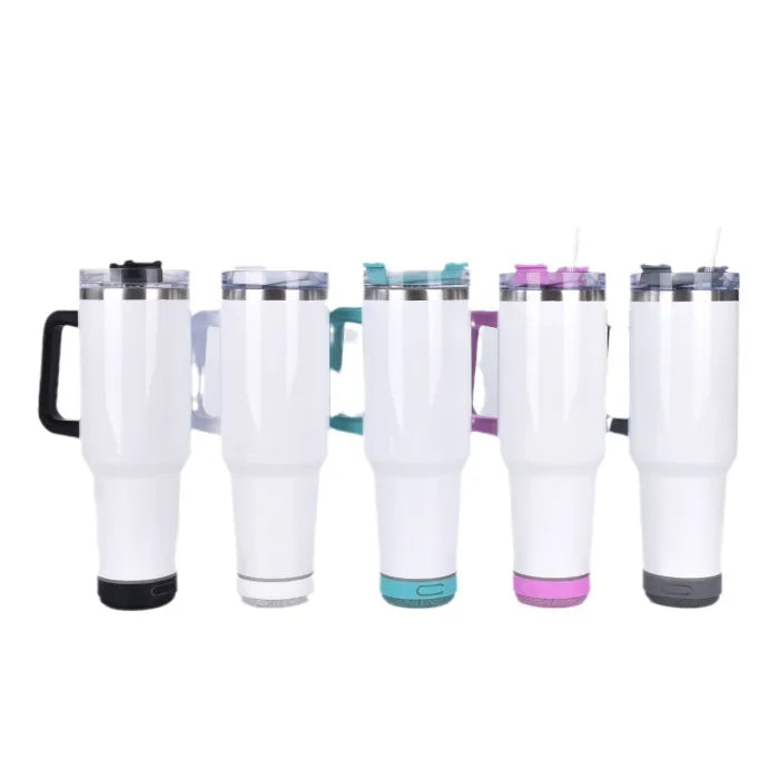 Sublimation 40 oz speaker Tumbler with Handle Black
