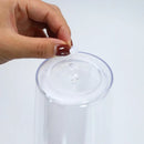 Clear 24oz Double Wall Insulated Acrylic Plastic Cup | Snow Globe Tumbler