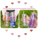 25oz Snow globe Sublimation Glass Cups | Sublimation Tumbler | 25 oz Snowglobe Tumblers