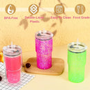 18oz Clear Plastic Snow Globe Cup With Plugs | Snowglobe Tumblers