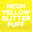 *NEW* 3D Super Puff Neon Glitter Heat Transfer Vinyl (HTV) | Neon Glitter Puff Vinyl - Neon Yellow