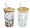 Mini Snow globe glass 3oz clear tumblers | Snowglobe Tumbler