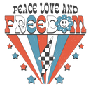 Direct to Film Transfer  | DTF Prints | Direct to Film Transfer - Peace Love Freedom