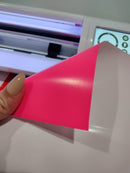 VTS Super Pop 700 Heat Transfer Vinyl | Thick HTV | Raised 3D Foam | 2 Tone Vinyl - White & Hot Pink