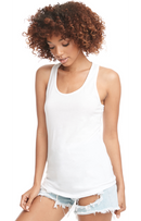 White Next Level Ladies' Ideal Racerback Tank
