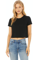 Black Bella Canvas + Ladies' Flowy Cropped T-Shirt