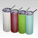 Sublimation Stainless Steel Holographic Glitter Tumbler with Straw 20 oz