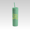 Matte Double Wall Plastic Colored Skinny Tumbler