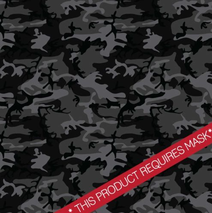 Red & Black Camouflage Patterned Heat Transfer Vinyl (HTV)