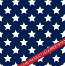 Printed Pattern Heat Transfer Vinyl - Blue and White Stars