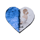 Sublimation Heart Flop Sequin Adhesive Patch | Sublimation Blanks