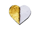Sublimation Heart Flop Sequin Adhesive Patch | Sublimation Blanks