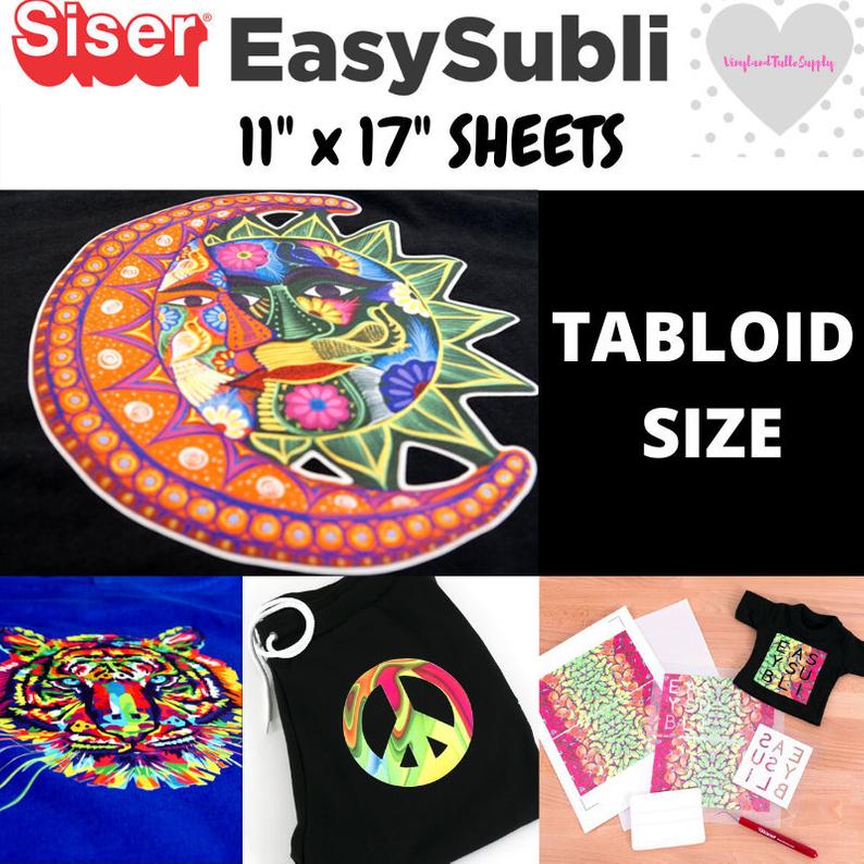 EasySubli Sublimation Opaque Paper by Siser, Sublimation to cotton paper,  sublimation on dark shirts, opaque sublimation paper, cotton sublimation  paper