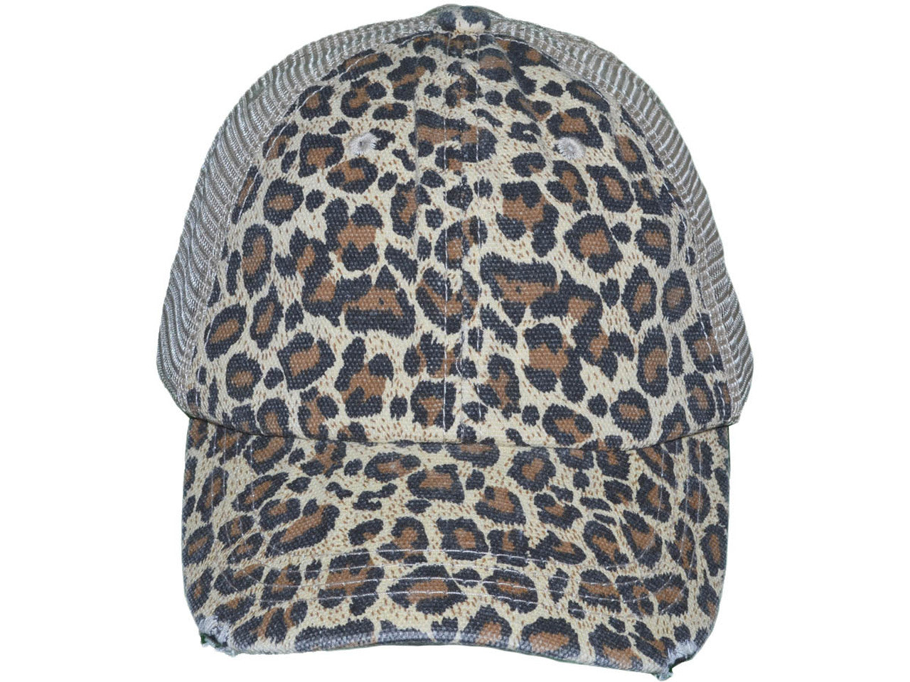 LEOPARD PONYTAIL TRUCKER HATS - SOFT UNSTRUCTURED display picture 1