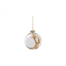 CLEAR 3" PLASTIC CHRISTMAS BALL ORNAMENT WITH STRING