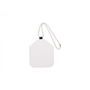 WHITE 3.1" X 3.9" PU LEATHER LUGGAGE/BAG TAG
