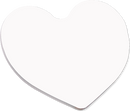 SUBLIMATION WHITE PLASTIC (FRP) HEART WITH MAGNET STRIP - 2.25" X 2.5"