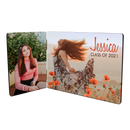 CHROMALUXE HINGED HARDBOARD DOUBLE PHOTO PANEL - 5" X 10.5"