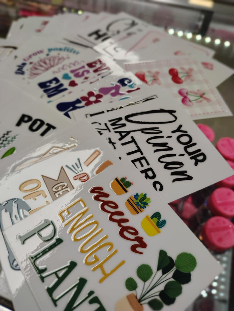 Custom UV DTF Transfers | Custom Gang Sheets | UV DTF Gang Sheets | Ready To Press Transfers | Upload Here
