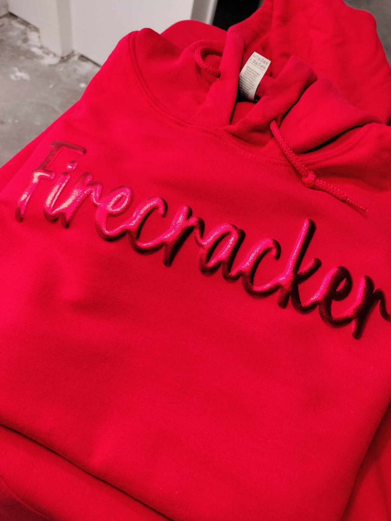 Firecracker Metallic Red Hooded Jacket