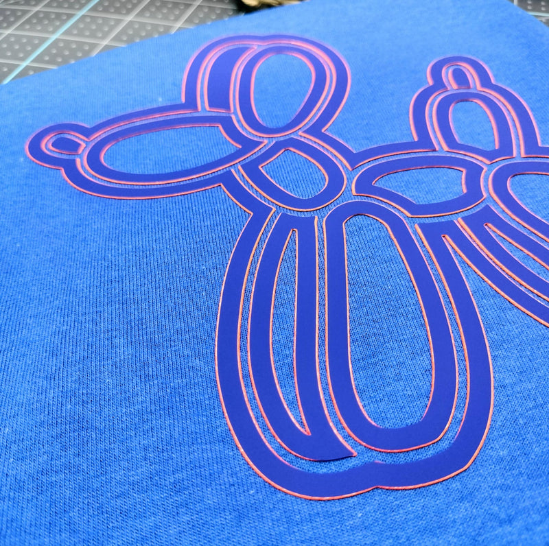 VTS Super Pop 700 Heat Transfer Vinyl | Thick HTV | Raised 3D Foam | 2 Tone Vinyl  - Royal Blue & Orange