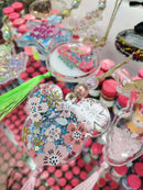 Snowglobe Ornament Kit | Fillable Acrylic Blanks | Car Mirror Charms - Paw Prints