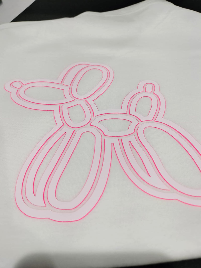 VTS Super Pop 700 Heat Transfer Vinyl | Thick HTV | Raised 3D Foam | 2 Tone Vinyl - White & Hot Pink