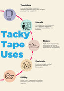 Double Sided Tacky Tape Adhesive Paper | The Glitter Guy
