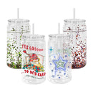 16oz Clear Plastic Snow Globe Cups | Snowglobe Tumblers