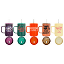 17oz Moody macaron sublimation glass cups with handle | Sublimation Cups