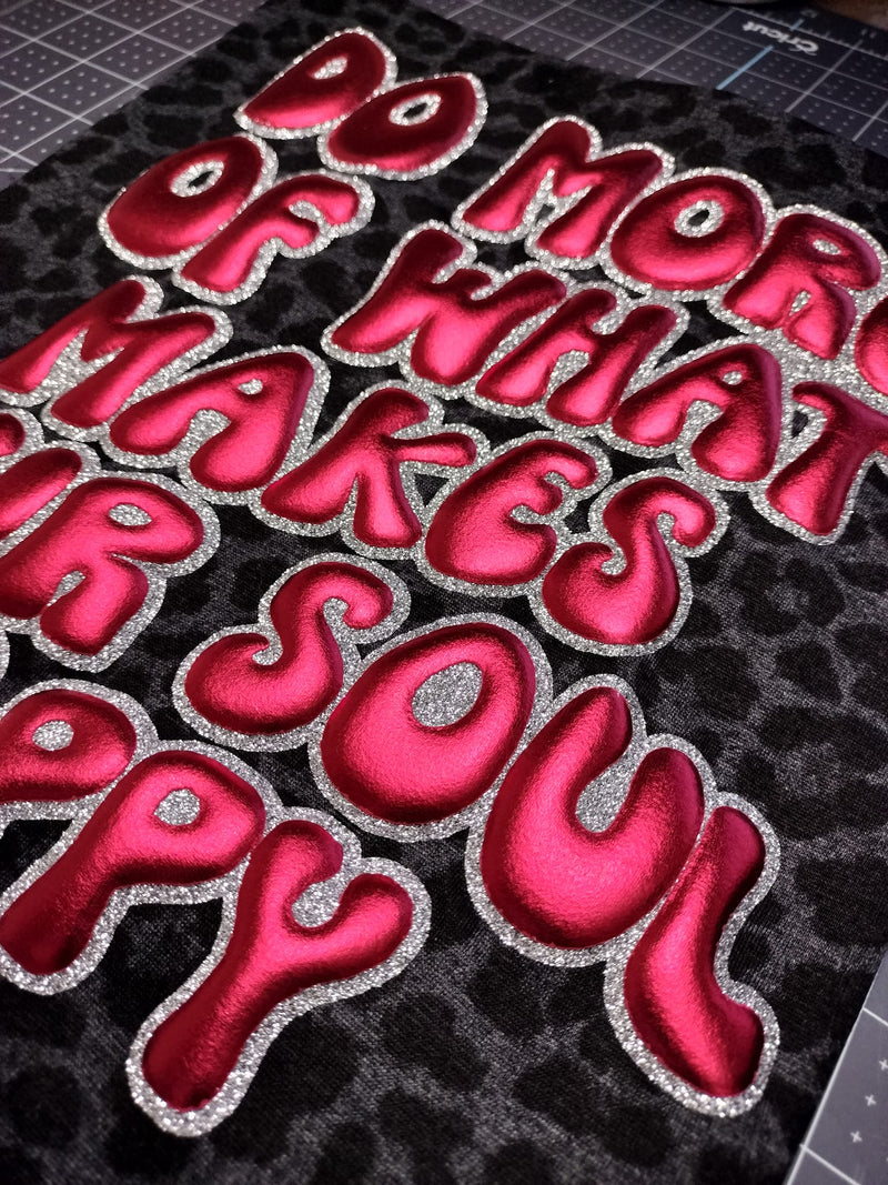 *DISCOUNT* 3D Super Puff Heat Transfer Vinyl - Metallic Red