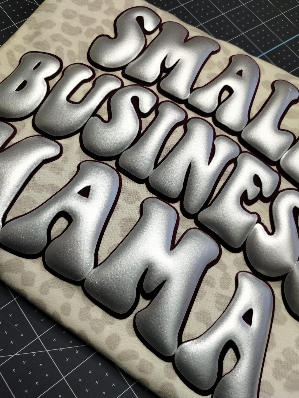 Pattern Puff Vinyl 3D Super Puff Heat Transfer Vinyl - Metallic Silver
