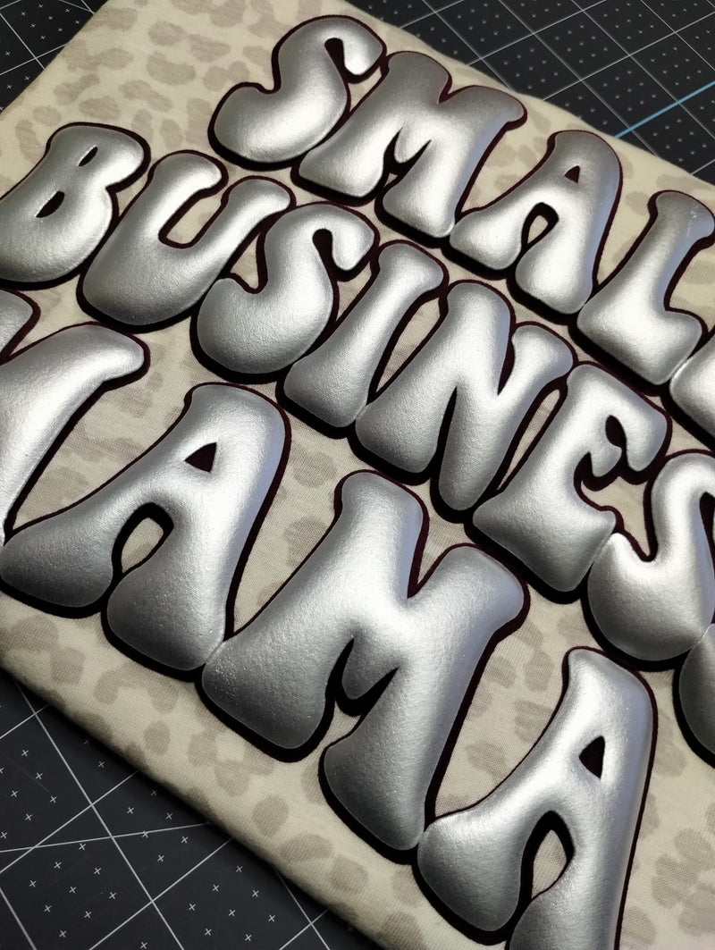 3D Super Puff Heat Transfer Vinyl - Metallic Silver