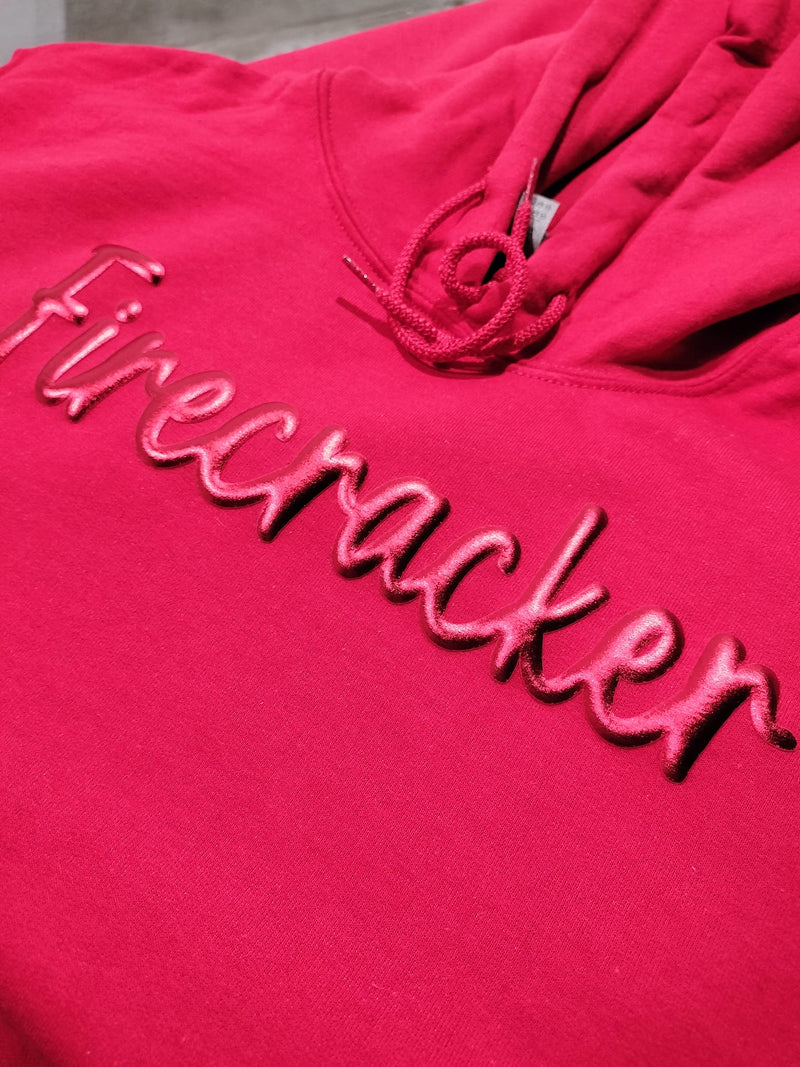 Firecracker Metallic Red Hooded Jacket