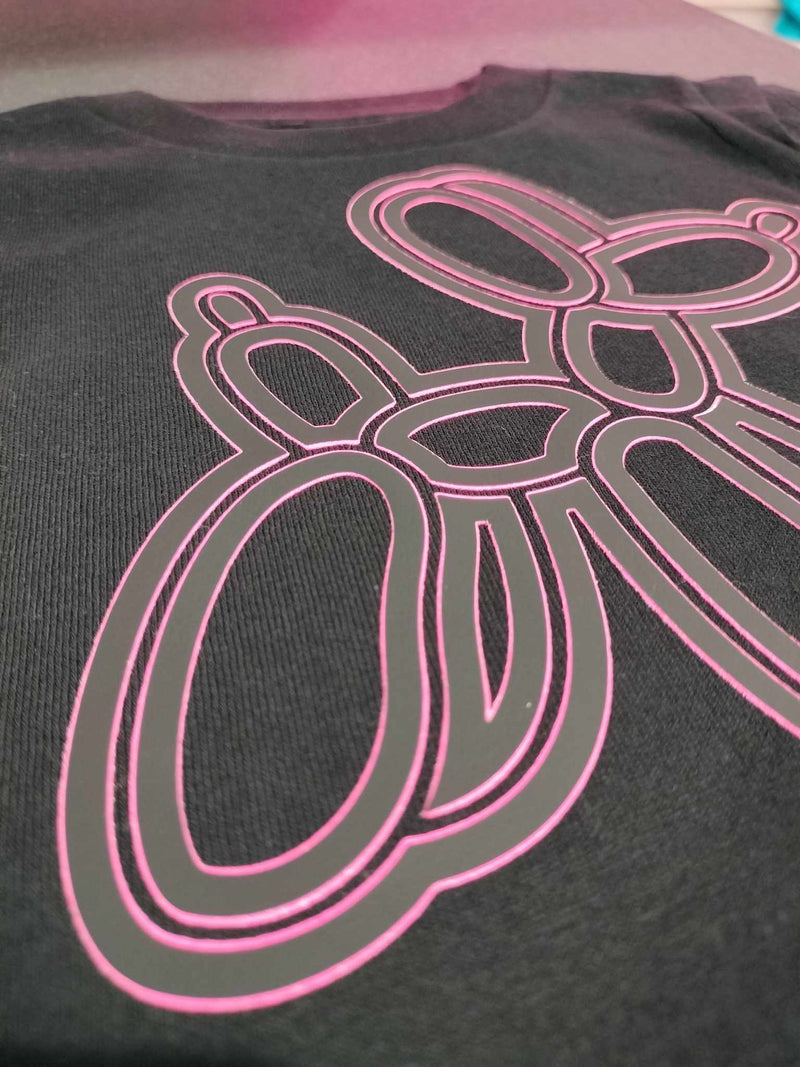 VTS Super Pop 700 Heat Transfer Vinyl | Thick HTV | Raised 3D Foam - Black & Pink