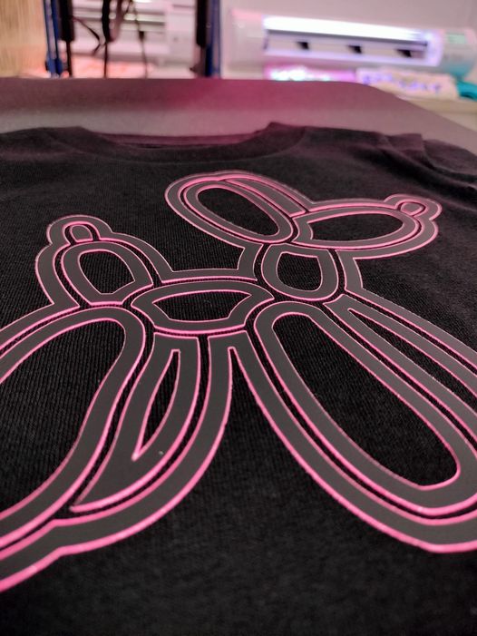 VTS Super Pop 700 Heat Transfer Vinyl | Thick HTV | Raised 3D Foam - Black & Pink