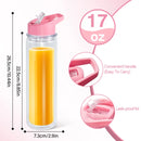 Kids Snow Globe Tumbler | Clear 17 oz Double Wall Insulated Plastic Snow Globe Cup