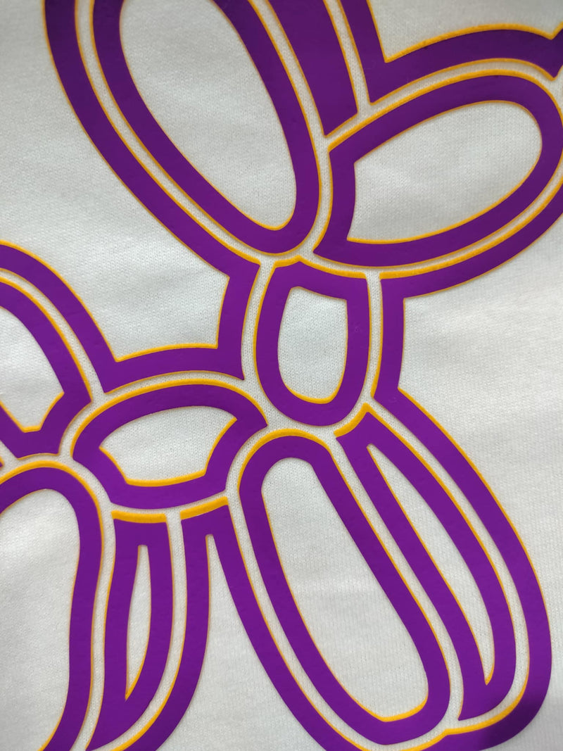 VTS Super Pop 700 Heat Transfer Vinyl | Thick HTV | Raised 3D Foam | 2 Tone Vinyl  - Purple & Yellow