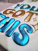 3D Super Puff Heat Transfer Vinyl | Puff Vinyl | Puff HTV | Puff - Chrome Gold