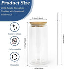 20oz Clear Acrylic Snow Globe Cup With Plugs | Snowglobe Tumblers