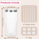 18oz Clear Plastic Snow Globe Cup With Plugs | Snowglobe Tumblers