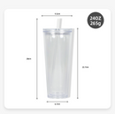 25oz Color Acrylic Snow Globe Tumbler | Snowglobe Tumbler