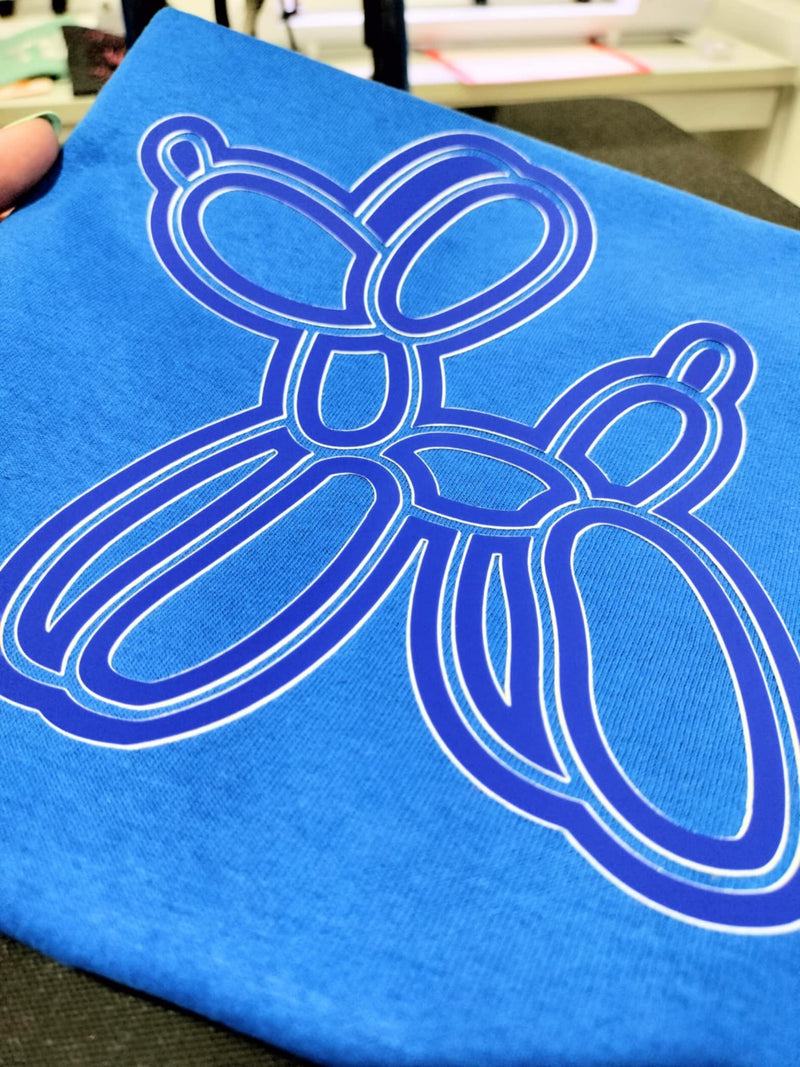 VTS Super Pop 700 Heat Transfer Vinyl | Thick HTV | Raised 3D Foam | 2 Tone Vinyl  - Royal Blue & White