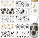 Stars & Moons UV DTF Stickers | UV Direct to Film | UV Stickers | 16oz tumbler wraps  | 10 Pack