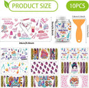 Stylist UV DTF Stickers | UV Direct to Film | UV Stickers | 16oz tumbler wraps  | 10 Pack