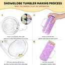 20oz Glass Snow Globe Cup With Handle | Snowglobe Tumblers