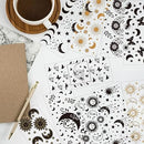 Stars & Moons UV DTF Stickers | UV Direct to Film | UV Stickers | 16oz tumbler wraps  | 10 Pack