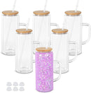 20oz Glass Snow Globe Cup With Handle | Snowglobe Tumblers