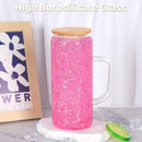 20oz Glass Snow Globe Cup With Handle | Snowglobe Tumblers