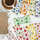 Fruits & Sayings DTF Stickers | UV Direct to Film | UV Stickers | 16oz tumbler wraps  | 10 Pack